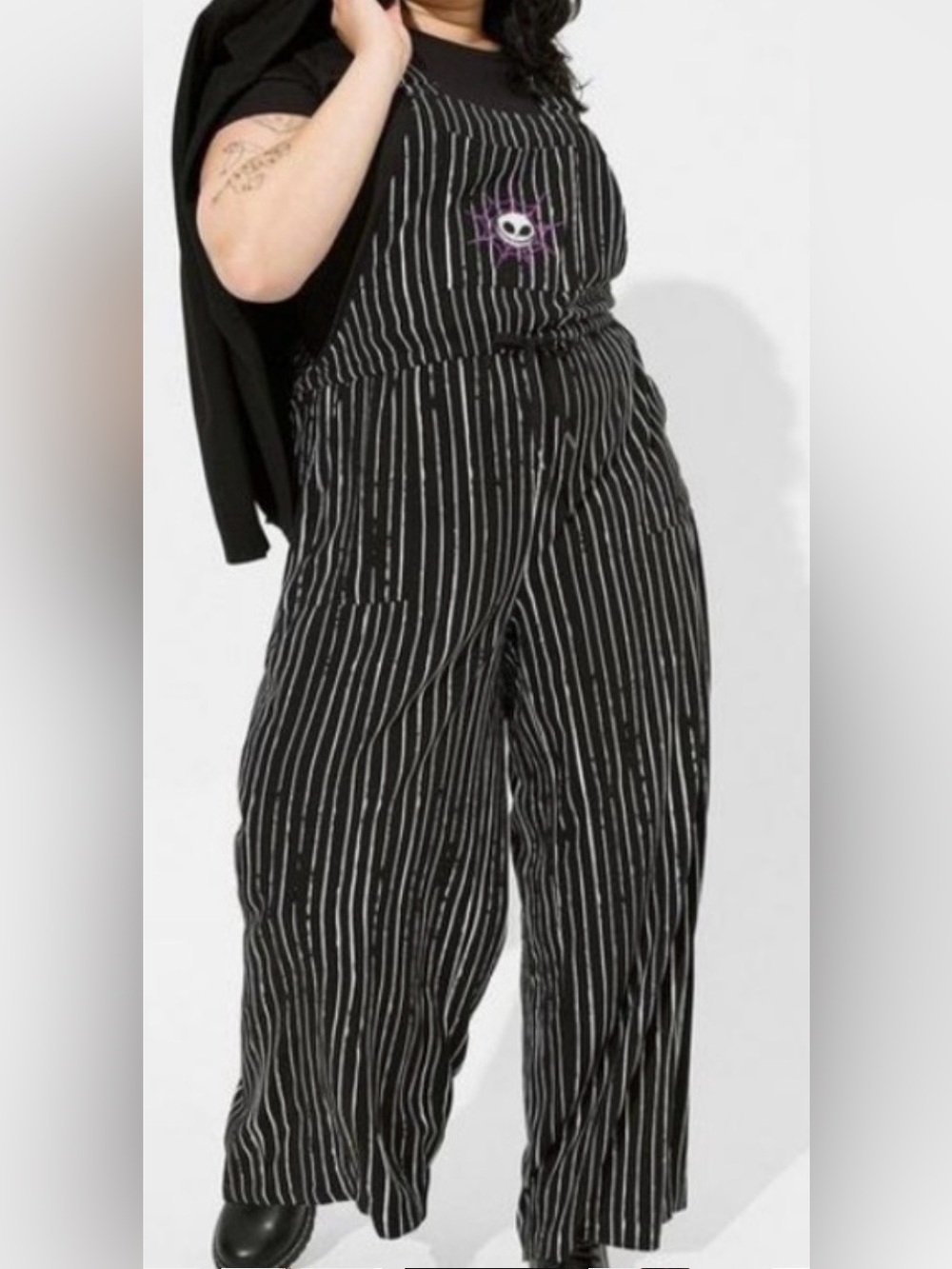 Torrid Disney Nightmare Before Christmas Pinstriped Jumpsuit Size 3 (22/24) - Picture 10 of 13